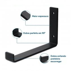 CAIXA com 6 Pares - Mão Francesa Invertida 15cm (Par) GAS-0123