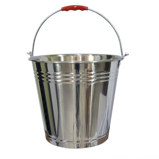 CAIXA com 20 Baldes Inox Com Alça 16 Litros Industrial GAS-0364