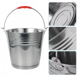 CAIXA com 20 Baldes Inox Com Alça 16 Litros Industrial GAS-0364