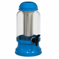 CAIXA com 12 Suqueiras Vidro 3.2 litros com Porta Gelo Azul Pigmentado GAS-1198
