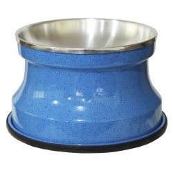 Comedouro Alto em Alumínio para Gatos Médio 400ml – Azul Pigmentado GAS-1745